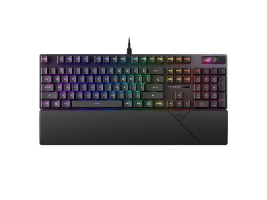 Tipkovnica ASUS ROG Strix Scope II RX, RGB, mehanička, ROG RX Red switch, US Layout, črna, USB