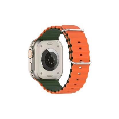 Zamjenski remen BELINE Silicone Waves za Apple Watch 38/40/41mm, narančasto-zeleni