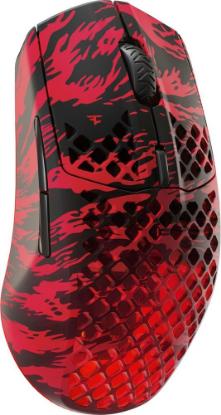 Miška STEELSERIES Aerox 3 Wireless Faze Clan, RGB, optički, bežični, BT,18000dpi, crno-rdeči
