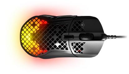 Miška STEELSERIES Aerox 5, optički, RGB, 18000 CPI, črni, USB