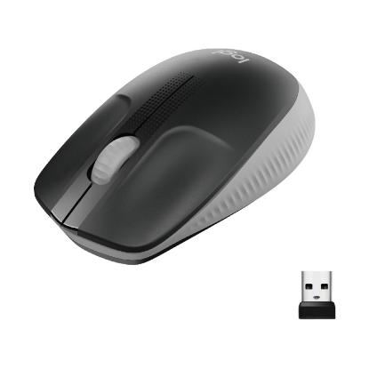 Miška LOGITECH M190, optički, bežični, 1000dpi, crno-sivi