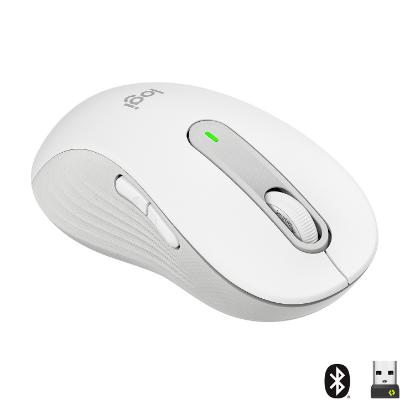 Miška LOGITECH M650 L, za ljevake, bežični, optički, 4000dpi, USB, BT, beli