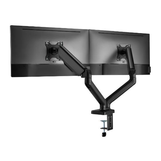 Stalak za monitor SBOX LCD-S024-2, stolni, do 32", za 2 monitora, crni