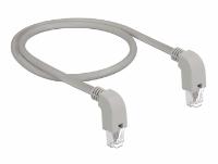 Kabel DELOCK, patch CAT6 S/FTP, sivi, kutni, 0,5m