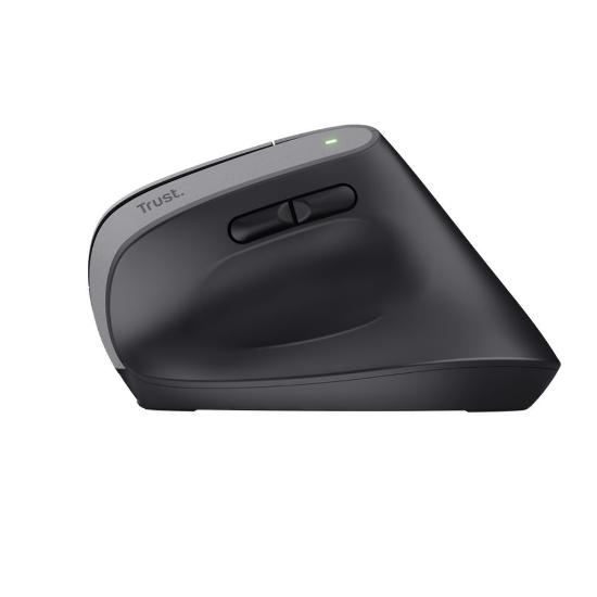 Miška TRUST Bayo+ Ergonomic Wireless, optički, bežični, BT, 2400dpi, črni