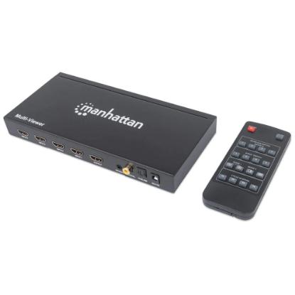 Razdjelnik MANHATTAN, 4x HDMI in, 1 HDMI out, strujni