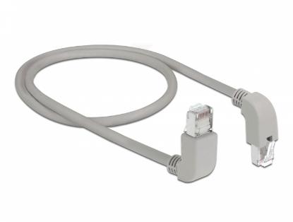 Kabel DELOCK, patch CAT6 S/FTP, sivi, kutni, 0,5m