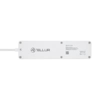 Naponska letva TELLUR TLL331031, 3 utičnice, 4xUSB-A, 1.8m, pametni, bijeli