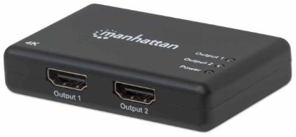 Razdjelnik MANHATTAN, 2x HDMI, 4K@30Hz, strujni adapter