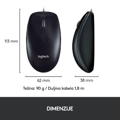 Tipkovnica + miška LOGITECH MK120 Desktop, črna, USB