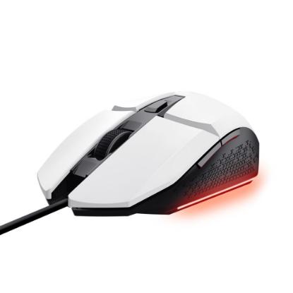 Miška TRUST GXT 109W Felox, RGB, optički, 6400dpi, beli