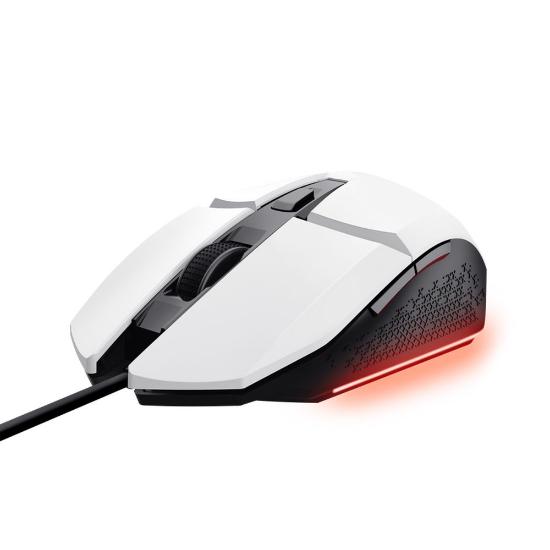 Miška TRUST GXT 109W Felox, RGB, optički, 6400dpi, beli