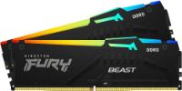 RAM pomnilnik PC-51200, 64GB, KINGSTON Fury Beast RGB KF564C32BBAK2-64, XMP, DDR5 6400MHz, kit 2x32GB