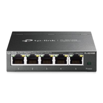 Switch TP-LINK TL-SG105E, 10/100/1000 Mbps, 5-port, managed, metalno kućište