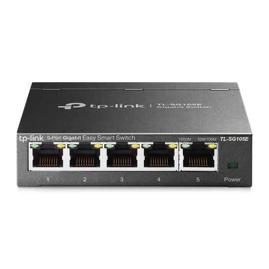 Switch TP-LINK TL-SG105E, 10/100/1000 Mbps, 5-port, managed, metalno kućište
