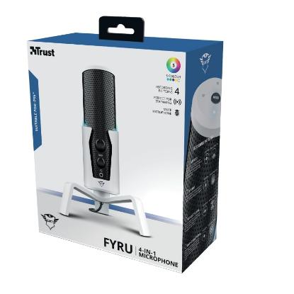Mikrofon TRUST GXT 258 Fyru, streaming, namizni, beli