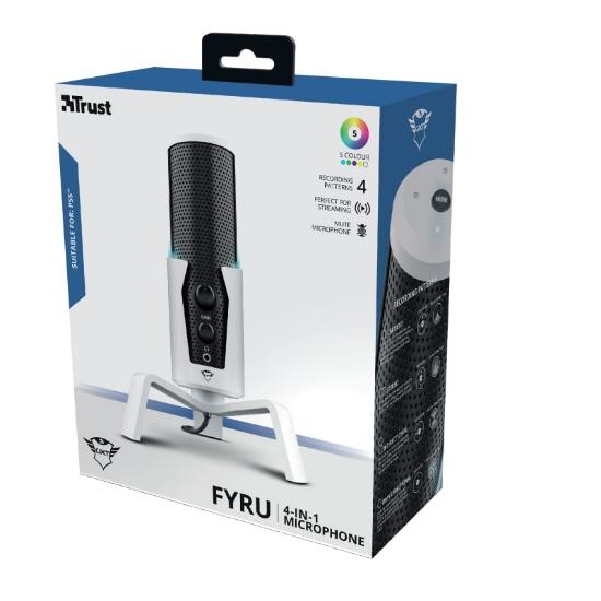 Mikrofon TRUST GXT 258 Fyru, streaming, namizni, beli