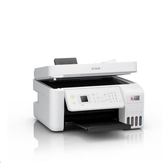 Multifunkcijski Tiskalnik EPSON EcoTank L5316, Tiskalnik/scanner/copy/fax, 5760 dpi, USB, LAN, WiFi, beli