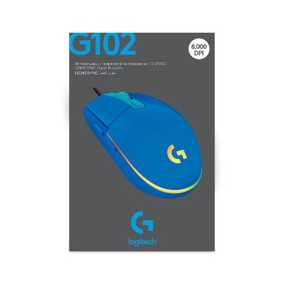 Miška LOGITECH Gaming G102 Lightsync, optički, 8000dpi, modri, USB