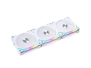 Ventilator LIAN LI Uni Fan SL120 V2 RGB PWM, 120mm, beli, 3 ventilatora, krmilnik