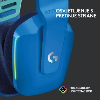 Slušalice LOGITECH Gaming G733 Lightspeed, RGB, bežične, plave