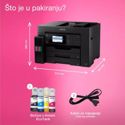 Multifunkcijski Tiskalnik EPSON ITS L15160, Tiskalnik/scanner/copy/fax, Eco Tank, A3, 4800 dpi, USB, LAN, WiFi