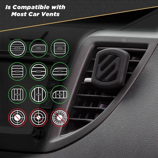 Držač za smartphone SCOSCHE MagicMount Magnetic, univerzalni magnetni nosač za auto, ventilacija