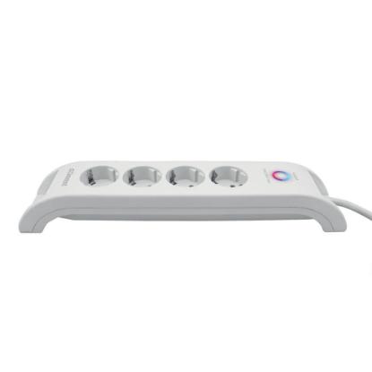 Prenaponska zaštita COMMEL, 4 utičnice, 2xUSB-A, 2m, bijela