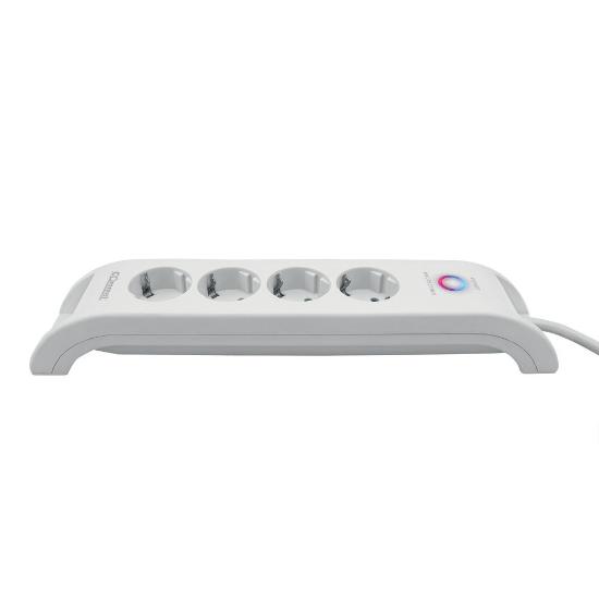 Prenaponska zaštita COMMEL, 4 utičnice, 2xUSB-A, 2m, bijela