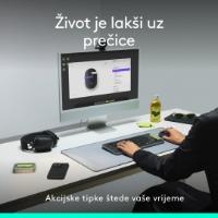 Miška LOGITECH POP, optički, bežični, USB, BT, 1000dpi, sivi