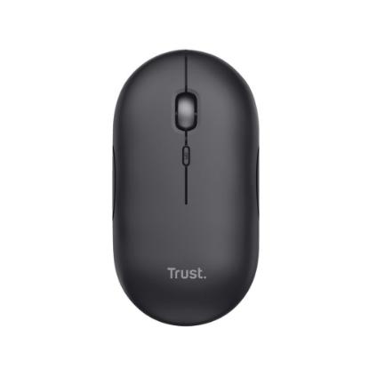 Miška TRUST Puck, optički, bežični, BT, 1600dpi, črni