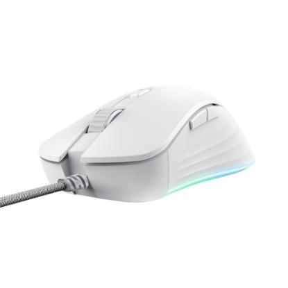 Miška TRUST GXT 924W Ybar+, RGB, optički, 25600dpi, beli