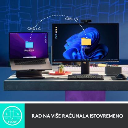 Tipkovnica LOGITECH MX Mechanical Mini Tactile Quiet, brezžična, BT, črna