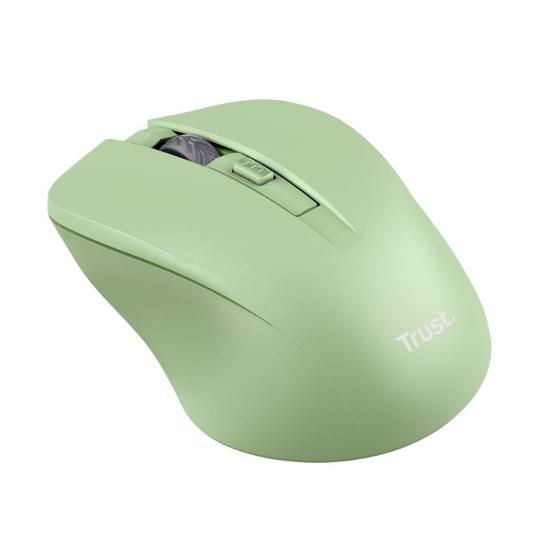 Miška TRUST Mydo Silent, optički, bežični, 1800dpi, zeleni