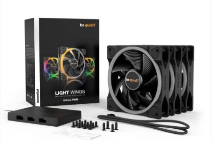 Ventilator BE QUIET Light Wings, 140mm, 1500 okr/min, črni, 3 komada