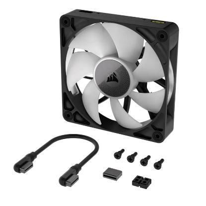 Ventilator CORSAIR iCUE LINK RX120 RGB, PWM, 120mm, 2100 okr/min, črni