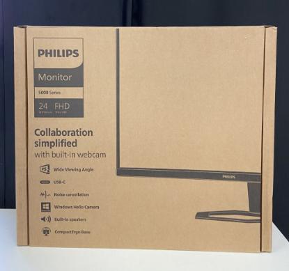 RABLJENI - Monitor 24" PHILIPS 24E1N5300HE, IPS, FHD, 4ms, 300cd/m2, webcam, crni