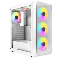 Ohišje BIT FORCE SWAN ARGB-4, MIDI, ATX, RGB, belo, window, bez napajalnika