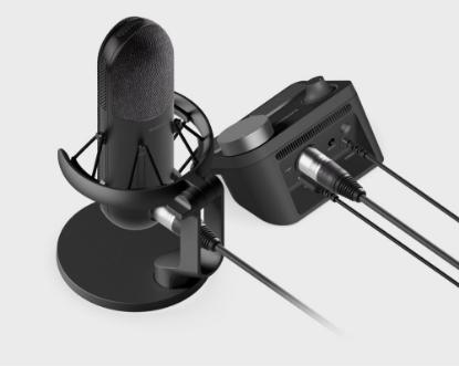 Mikrofon STEELSERIES Alias Pro, XLR, stream mixer, črni