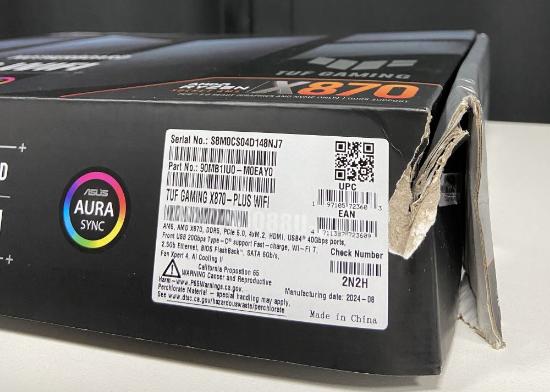 RABLJENI - Matična ploča ASUS TUF Gaming X870-PLUS WiFi, AMD X870, DDR5, WiFi, ATX, s. AM5