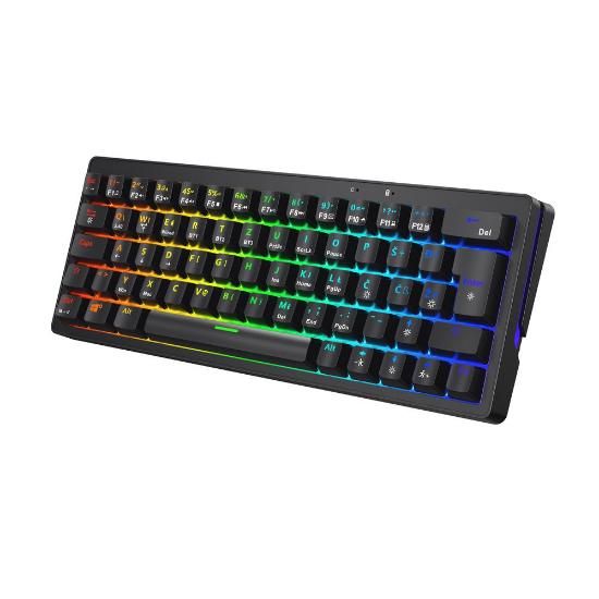 Tipkovnica EPOCH Kari, RGB, mehanička, brezžična, BT, UK/HR layout, črna, USB