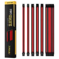 Produžni kablovi za napajanje ANTEC Sleeved Extension Cable Kit, crno-crveni