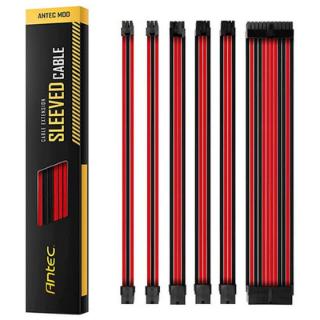 Produžni kablovi za napajanje ANTEC Sleeved Extension Cable Kit, crno-crveni