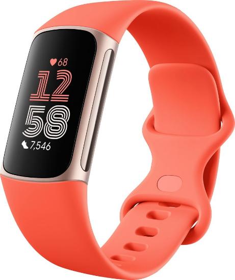 Narukvica FITBIT Charge 6, HR, GPS, Google Wallet, Coral/Champagne Gold