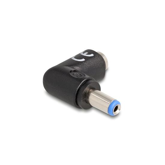 Adapter DELOCK 5,5 x 2,1mm(M) na 5,5 x 2,1mm (Ž), kutni, za punjenje laptopa
