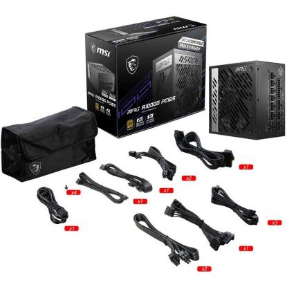 Napajlnik 1000W, MSI MPG A1000G PCIE5, ATX v3.0, 135mm vent, modularno, 80+ Gold