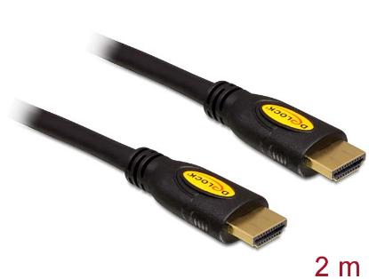 Kabel DELOCK, HDMI A (M) na HDMI A (M), High Speed sa Ethernet 4K, 2m