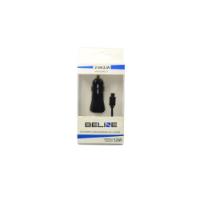 Auto punjač BELINE, 2xUSB-A + kabel USB-C, crni