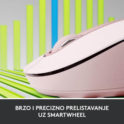 Miška LOGITECH M650 L, bežični, optički, 4000dpi, USB, BT, rozi