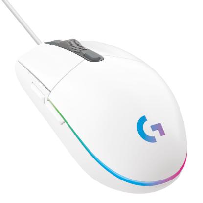 Miška LOGITECH Gaming G102 Lightsync, optički, 8000dpi, beli, USB